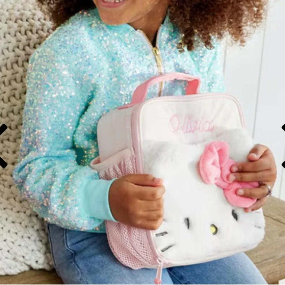 Pottery Barn Kids Pink and White Mackenzie Hello Kitty Lunch Bag